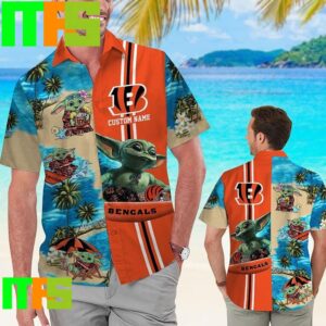 Cincinnati Bengals Baby Yoda Name Personalized Tropical Hawaiian Shirt Gifts For Men And Women Hawaiian Shirt