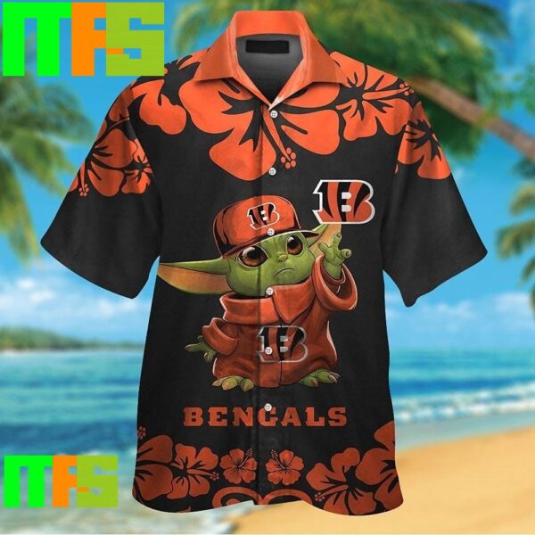 Cincinnati Bengals Baby Yoda Tropical Hawaiian Shirt Gifts For Men And Women Hawaiian Shirt