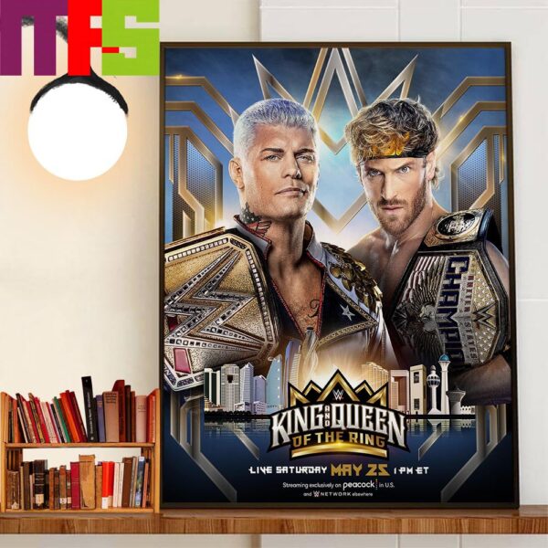 Cody Rhodes Vs Logan Paul In A Champion Vs Champion Match At WWE King And Queen Home Decoration Poster Canvas