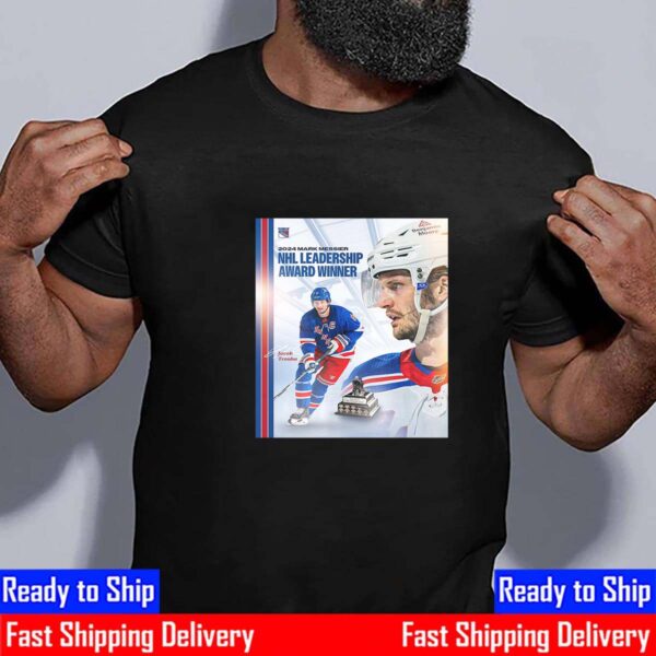 Congrats New York Rangers Jacob Trouba 2024 Mark Messier NHL Leadership Award Winner Essential T-Shirt