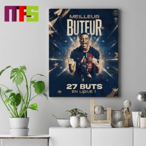 Congrats To Kylian Mbappe Best Scorer In Ligue 1 Home Decor Poster Canvas Congrats To Kylian Mbappe Best Scorer In Ligue 1 Home Decor Poster Canvas