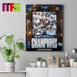 Congratulations Adelphi Mens Lacrosse Wins 2024 NCAA Divison II Home Decor Poster Canvas