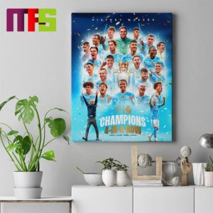 Congratulations Manchester City Premier League Champions 2023-2024 Home Decor Poster Canvas Congratulations Manchester City Premier League Champions 2023-2024 Home Decor Poster Canvas
