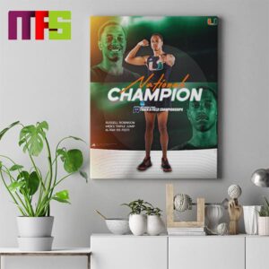 Congratulations Russell Robinson National Champion Track And Field Championships 2024 Division I Home Decor Poster Canvas