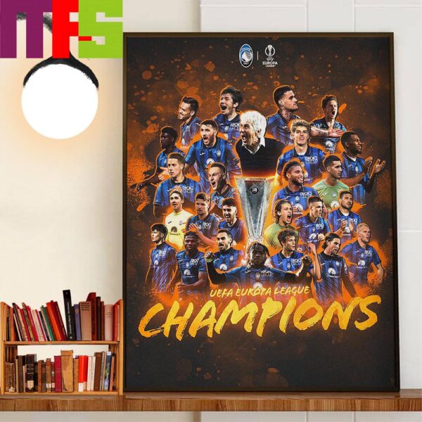 Congratulations To Atalanta Are The 2023-2024 UEFA Europa League Champions Home Decorations Wall Art Poster Canvas