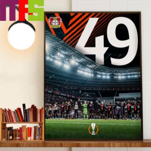 Congratulations To Bayer Leverkusen 49 Matches Unbeaten In The Season 2023-2024 Home Decoration Poster Canvas