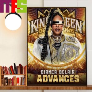 Congratulations To Bianca Belair Advances WWE King And Queen Of The Ring Tournament Home Decoration Poster Canvas