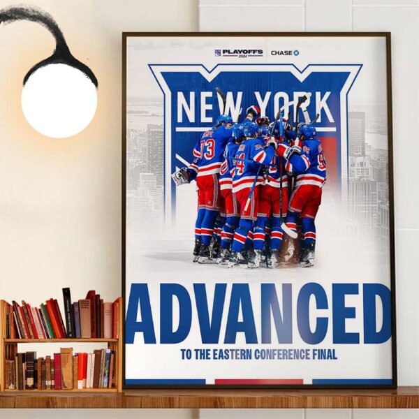 Congratulations To New York Rangers Advanced To The Eastern Conference Final Home Decoration Poster Canvas