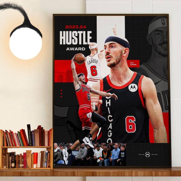 Congratulations to Alex Caruso Is The 2023-24 NBA Hustle Award Winner Wall Decor Poster Canvas