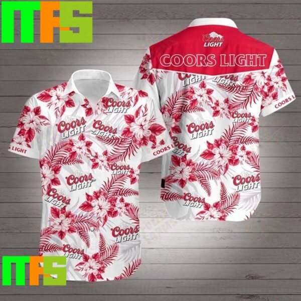 Coors Light Beer Hibiscus Flower Hawaiian Shirt Gifts For Men And Women Hawaiian Shirt