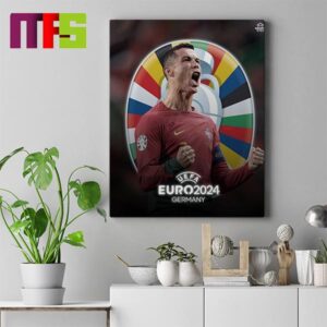 Cristiano Ronaldo The First Player To Play In A 6th Euro Home Decor Poster Canvas