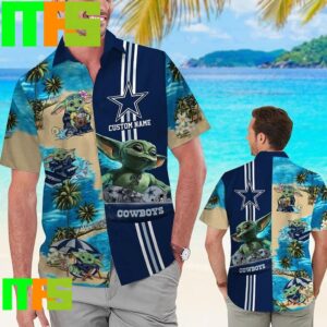 Dallas Cowboys Baby Yoda Name Personalized Tropical Hawaiian Shirt Gifts For Men And Women Hawaiian Shirt