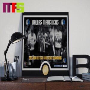 Dallas Mavericks Highland Mint 2024 Western Conference Champions Home Decor Poster Canvas