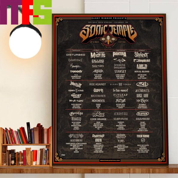 Danny Wimmer Presents Sonic Temple Art And Music Festival Historic Crew Stadium Columbus OH Home Decor Poster Canvas