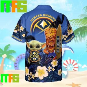 Denver Nuggets Baby Yoda Champions Flowers Hawaiian Shirt Gifts For Men And Women Hawaiian Shirt