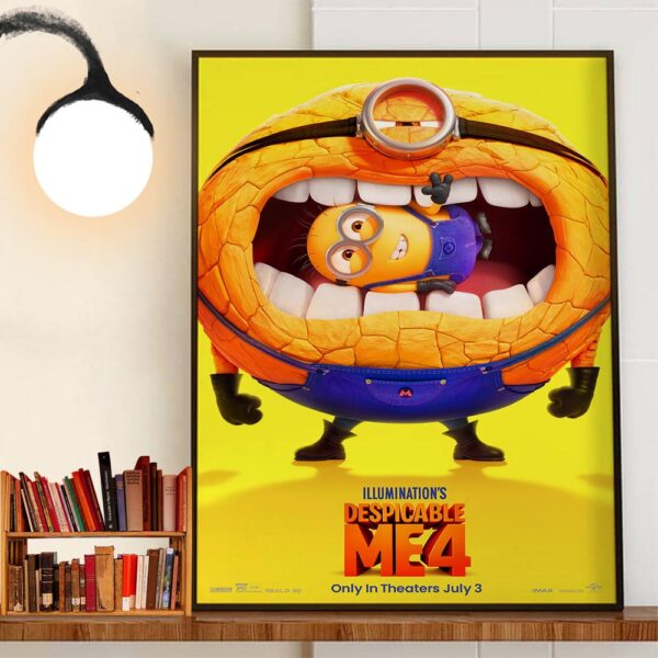 Despicable Me 4 Of Illumination In Theaters July 3rd 2024 Official Poster Wall Decor Poster Canvas