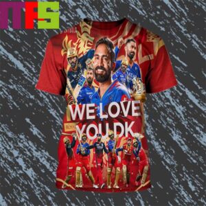 Dinesh Karthik Farewell Reflecting Legendary IPL All Over Print Shirt