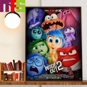 Disney x Pixar Inside Out 2 4DX Poster Movie Home Decor Poster Canvas