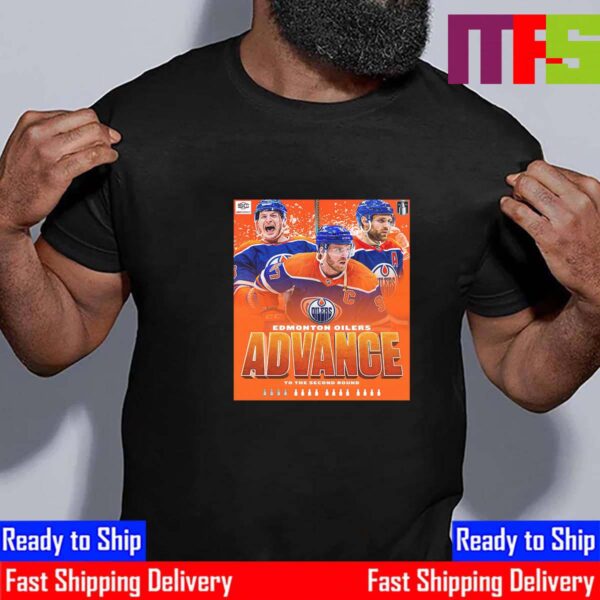 Edmonton Oilers Advance To The 2nd Round 2024 Stanley Cup Playoffs Essential T-Shirt