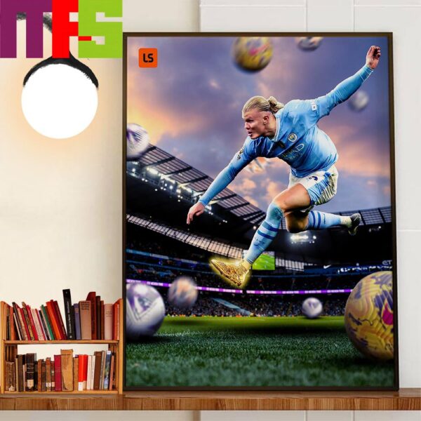 Erling Haaland Wins The Golden Boot For The 2nd Season In A Row Home Decorations Poster Canvas