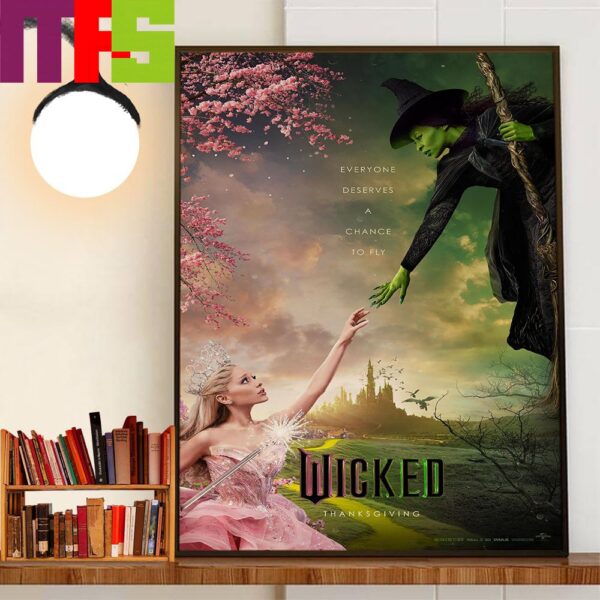Everyone Deserves A Chance To Fly Wicked Thanksgiving Official Poster Home Decor Poster Canvas