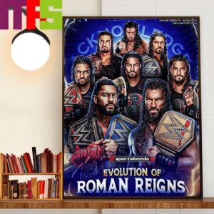 Evolution Of Roman Reigns Wall Art Decor Poster Canvas