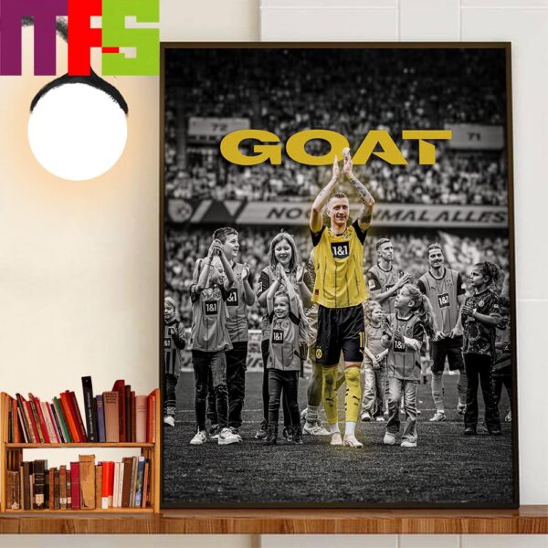 GOAT Marco Reus All Time Greatest Borussia Dortmund Player Home Decorations Poster Canvas