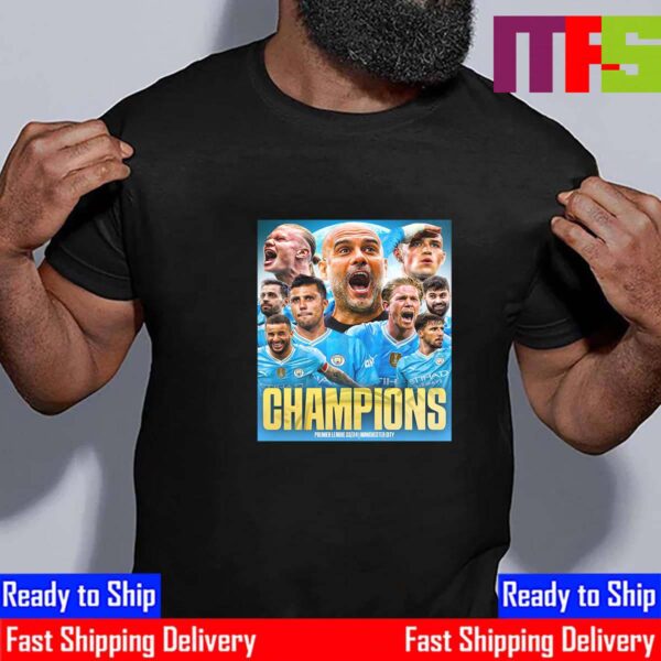 Historical Record For Manchester City Are Premier League Champions For The 4th Time In A Row Essential T-Shirt