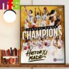 History For The Citizens For The 4th Year In A Row Manchester City Are Premier League Champions Home Decorations Poster Canvas