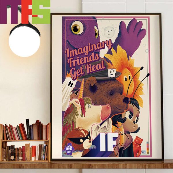 Imaginary Friends Get Real If Movie Official Poster Limited Edition 2024 Wall Decor Poster Canvas