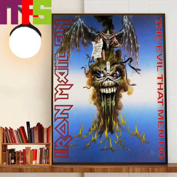 Iron Maiden The Evil That Men Do Poster Wall Decor Poster Canvas