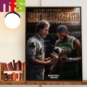 Jaylen Brown Wins The Larry Bird Trophy As The Eastern Conference Finals MVP Wall Art Decor Poster Canvas