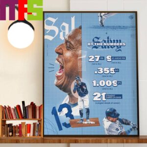 Kansas City Royals Salvador Perez The Captain Is Leading The Way Wall Decor Poster Canvas