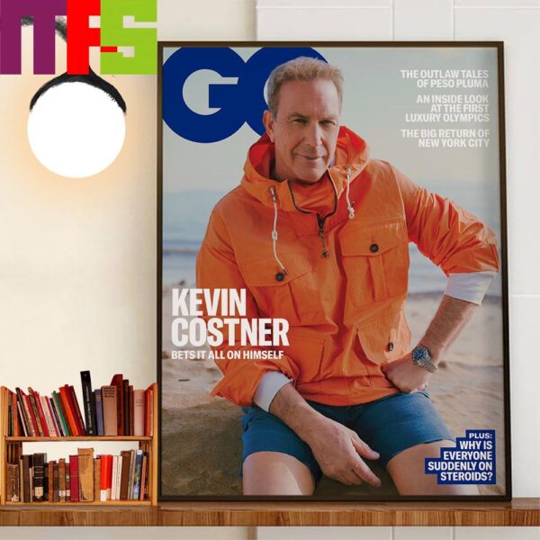 Kevin Costner Bets It All On Himself On The Cover Of GQ Home Decorations Poster Canvas