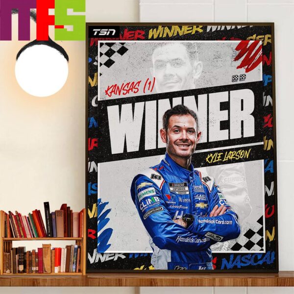 Kyle Larson Wins The Closest Race In NASCAR History Wall Decor Poster Canvas