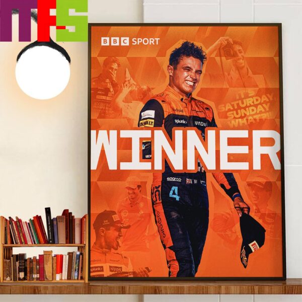 Lando Norris Has Won First Ever F1 Grand Prix At Miami GP 2024 Wall Decor Poster Canvas
