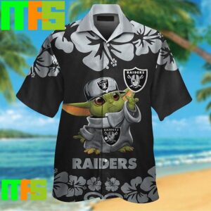 Las Vegas Raiders NFL Baby Yoda Tropical Hawaiian Shirt Gifts For Men And Women Hawaiian Shirt