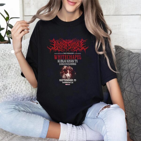 Lorna Shore Pain Remains 2024 Tour with Whitechapel Kublai Khan TX And Sanguisugabogg on September 25th Essential T-Shirt
