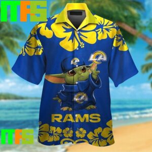 Los Angeles Rams Baby Yoda Tropical Hawaiian Shirt Gifts For Men And Women Hawaiian Shirt