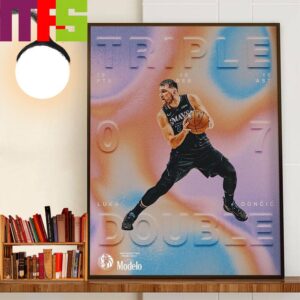 Luka Doncic Is The First Player In NBA History With 3 Straight Triple-Doubles Home Decorations Poster Canvas