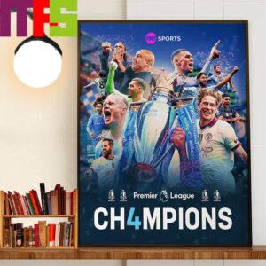 Manchester City Are Premier League Ch4mpions Once Again Home Decorations Poster Canvas