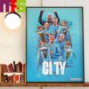 Manchester City Are Premier League Champions For The 4th Consecutive Season Home Decorations Poster Canvas