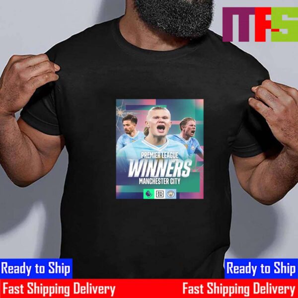 Manchester City Are Winners 2024 Premier League Champions Essential T-Shirt