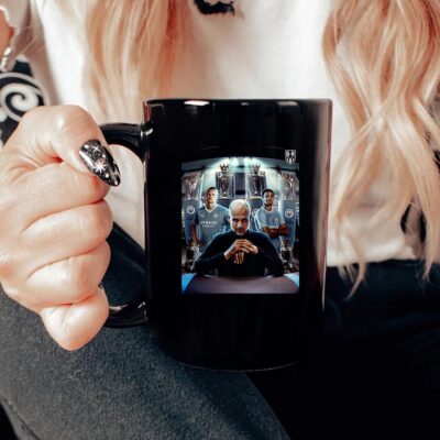 Manchester City Become The First Team To Win The Premier League Four Years In A Row Ceramic Mug