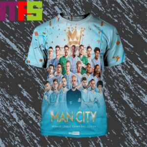 Manchester City Win Their Fourth Consecutive Premier League Title All Over Print Shirt Manchester City Win Their Fourth Consecutive Premier League Title All Over Print Shirt
