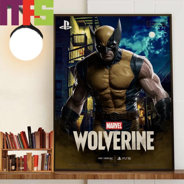 Marvel Wolverine on PS5 Official Poster Home Decoration Poster Canvas