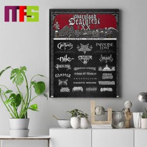 Maryland Deathfest 20th Edition Anniversary Draconian Times 30th Home Decor Poster Canvas