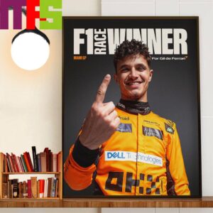 McLaren Driver Lando Norris Is A Formula 1 Race Winner At Miami GP Wall Decor Poster Canvas