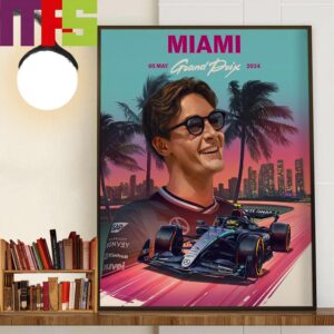 Mercedes-AMG Petronas F1 From Palm-Lined Streets To Colourful Sights Miami GP Wall Decor Poster Canvas Mercedes-AMG Petronas F1 From Palm-Lined Streets To Colourful Sights Miami GP Wall Decor Poster Canvas