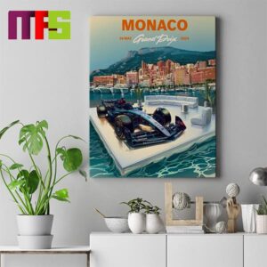 Mercedes AMG Petronas Team F1 At Monaco GP Race Week 26th May 2024 Home Decor Poster Canvas Mercedes AMG Petronas Team F1 At Monaco GP Race Week 26th May 2024 Home Decor Poster Canvas